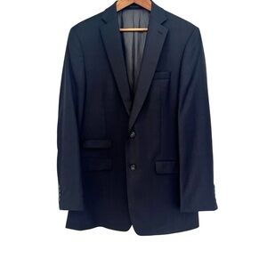 Calvin Klein Men's Classic Wool Black Glen Plaid Blazer 40 L